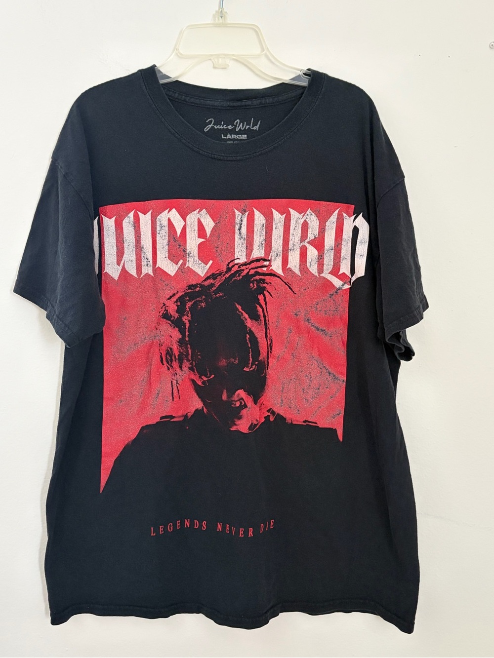 Juice Wrld Black & Red Graphic Tee